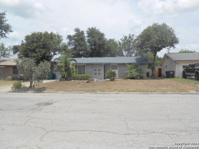 view of single story home