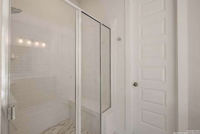 bathroom with walk in shower