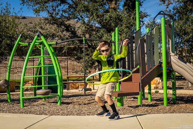 view of jungle gym