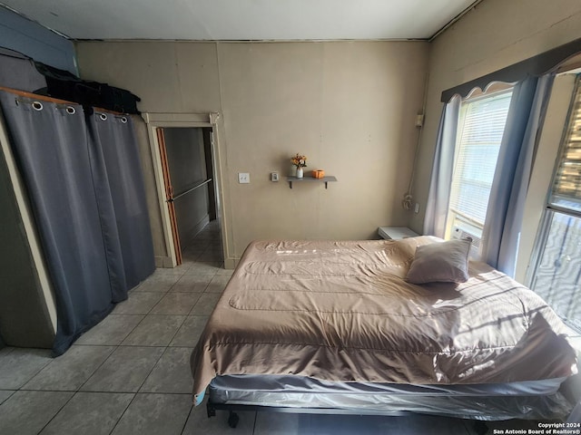 view of tiled bedroom