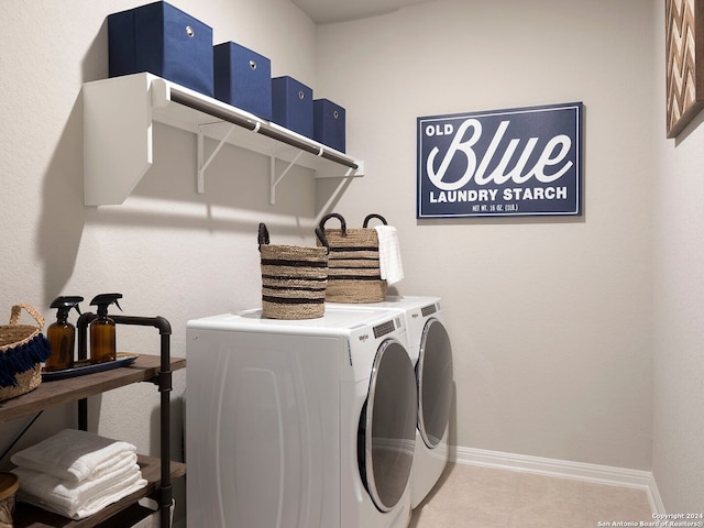 laundry area with washer and dryer