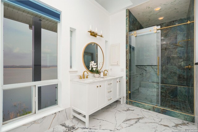 bathroom with vanity, toilet, and tile patterned flooring