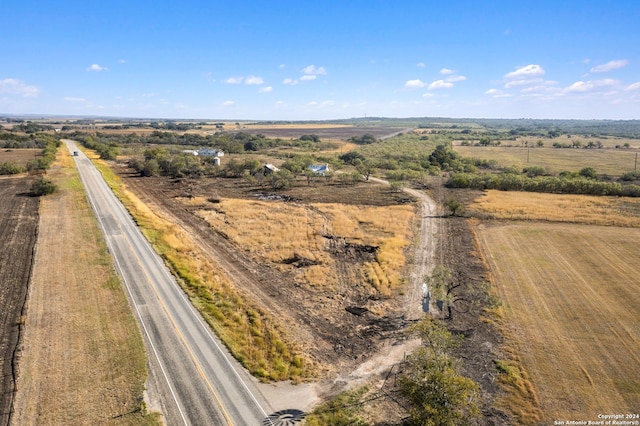 aerial view featuring a rural view