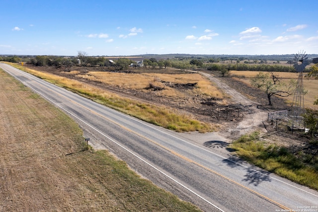 bird's eye view with a rural view