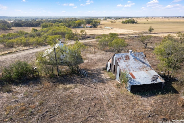 drone / aerial view with a rural view