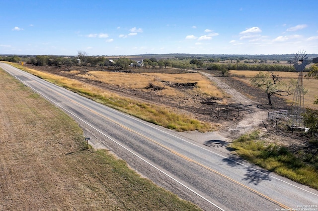 view of road featuring a rural view