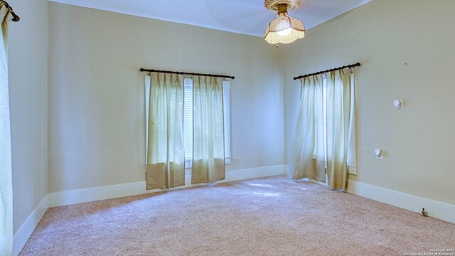 view of carpeted empty room