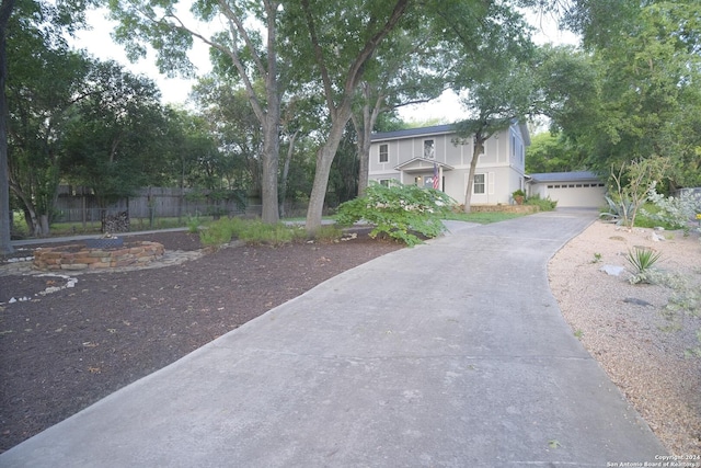 view of front of house featuring a garage