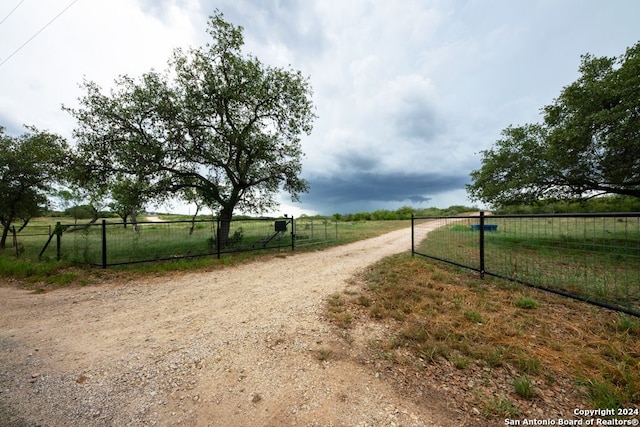 view of road featuring a rural view