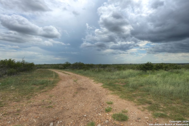 view of road featuring a rural view