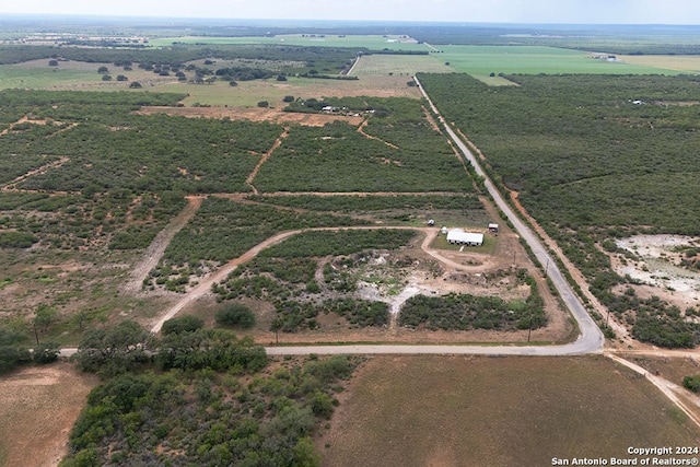 bird's eye view featuring a rural view