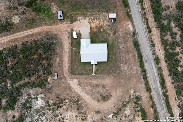 drone / aerial view featuring a rural view