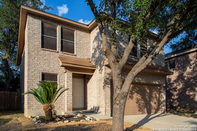 view of front of house featuring a garage