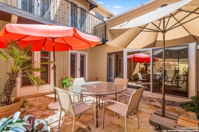 view of patio with french doors