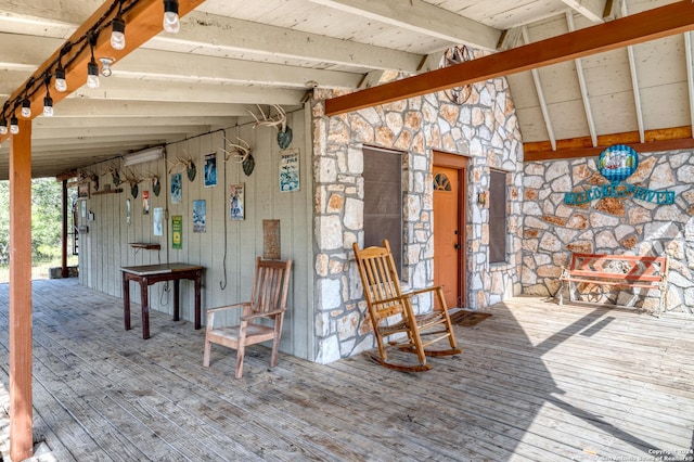 view of wooden deck