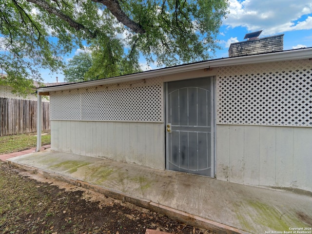 view of home's exterior featuring a patio area