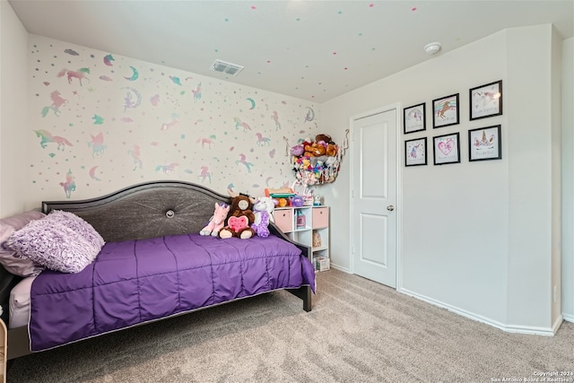 view of carpeted bedroom