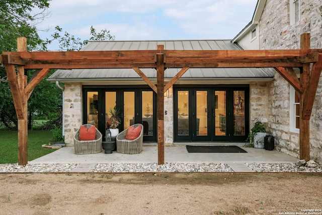 view of patio / terrace with french doors