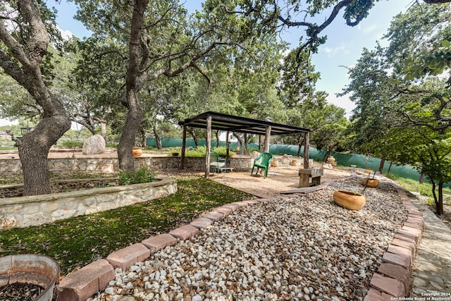 view of yard with a playground