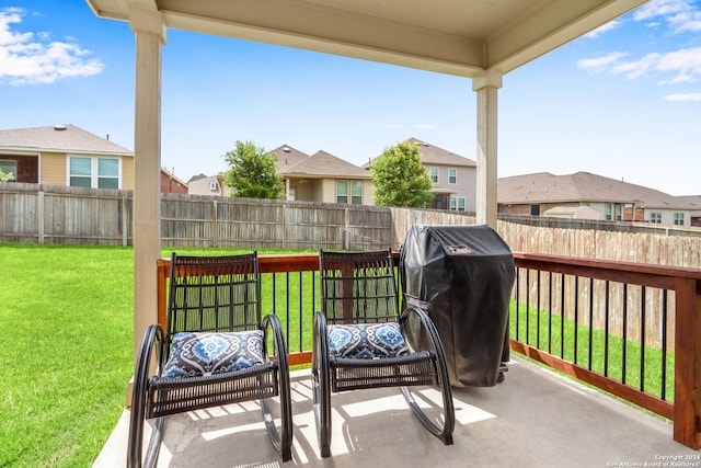 view of patio featuring area for grilling