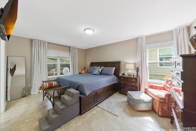 view of tiled bedroom