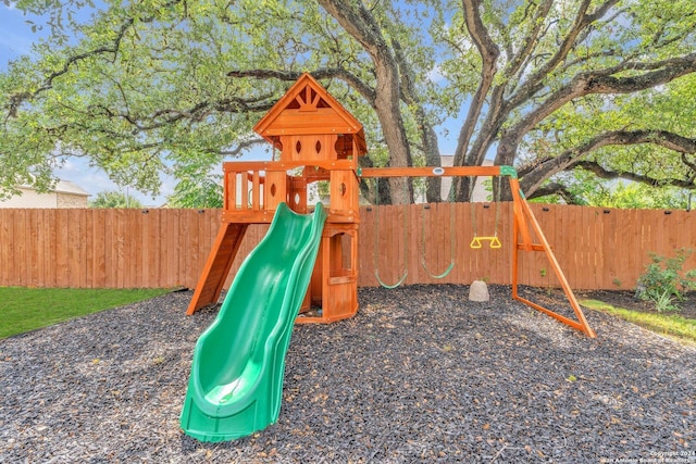 view of jungle gym