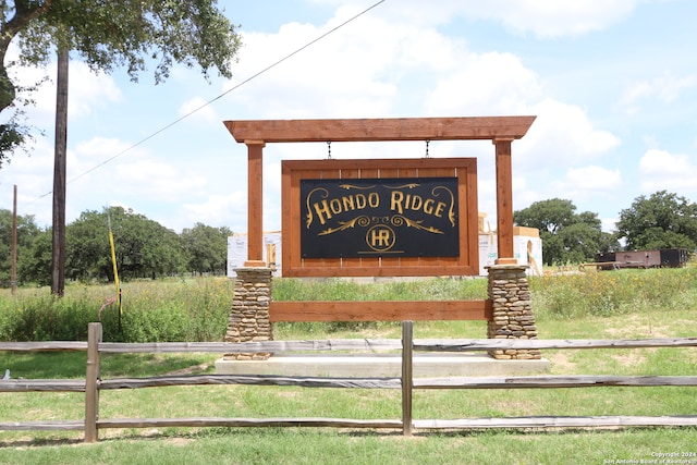 view of community sign