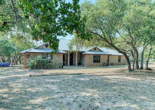 view of single story home