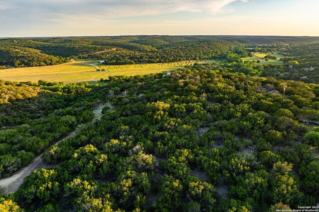 view of aerial view at dusk