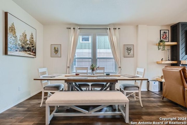 dining room featuring dark hardwood / wood-style floors