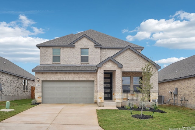 view of front facade with a garage