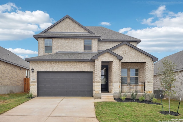 view of front facade with a garage