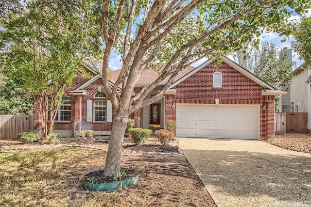 view of property featuring a garage