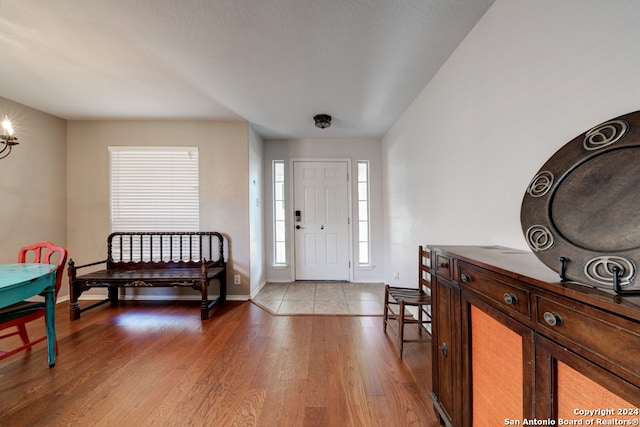 foyer featuring light hardwood / wood-style flooring