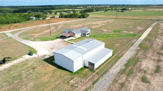 aerial view featuring a rural view