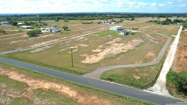 drone / aerial view featuring a rural view