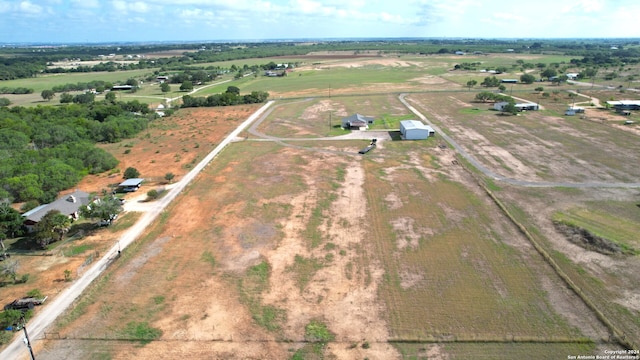 aerial view with a rural view