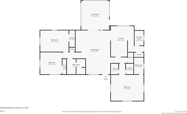 10886 Macaway Rd, Adkins, TX 78101 - property floor plan