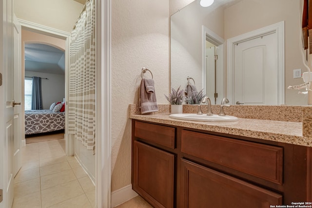 bathroom featuring vanity and tile patterned floors