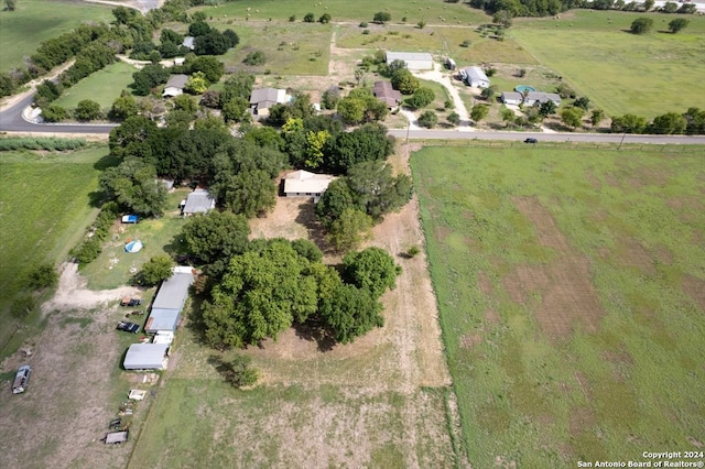 aerial view featuring a rural view