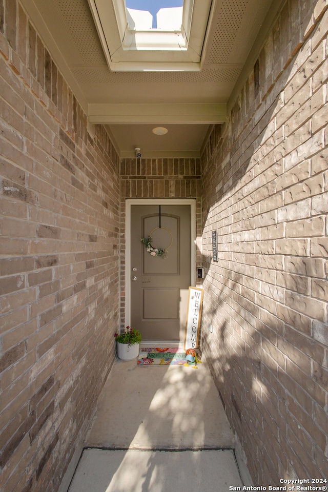 view of doorway to property