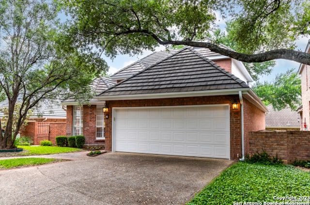 view of front of home featuring a garage