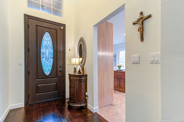 foyer featuring hardwood / wood-style flooring