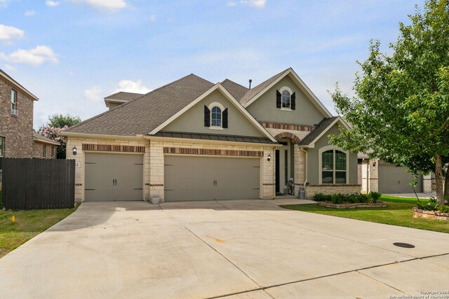 view of front facade with a garage