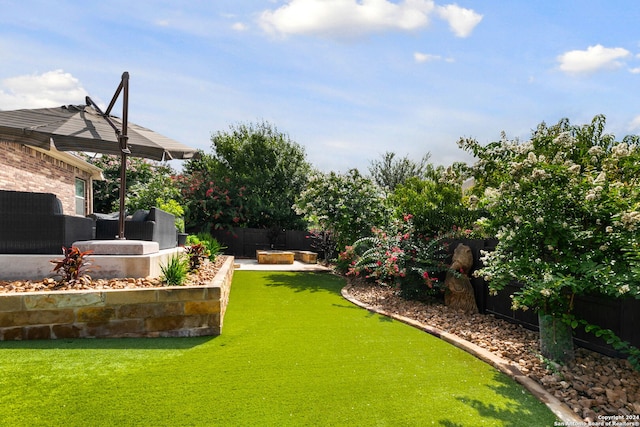 view of yard with a patio