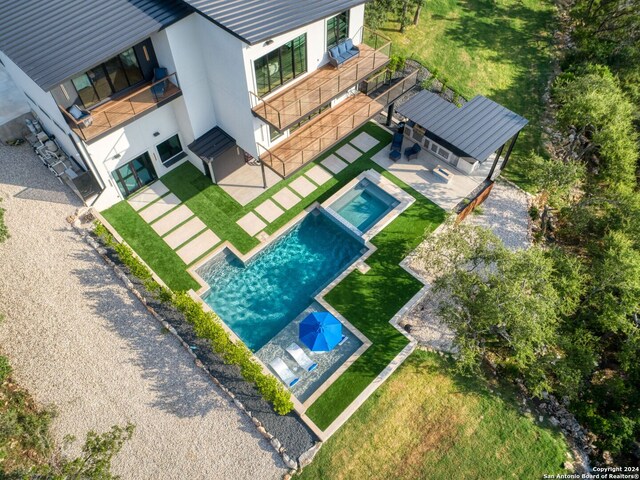 birds eye view of property