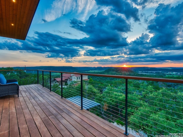 view of deck at dusk