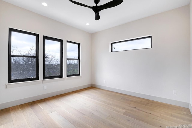 218 Pinckney St, San Antonio, TX 78209 - unfurnished room featuring light wood-style floors, ceiling fan, baseboards, and recessed lighting