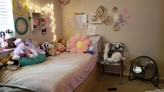 view of carpeted bedroom