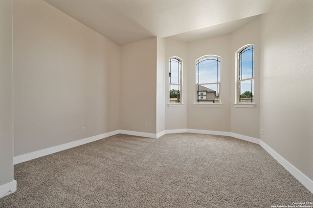 unfurnished room with carpet floors